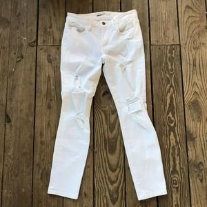Joes Jeans White Denim Size 27  Distressed Ripped